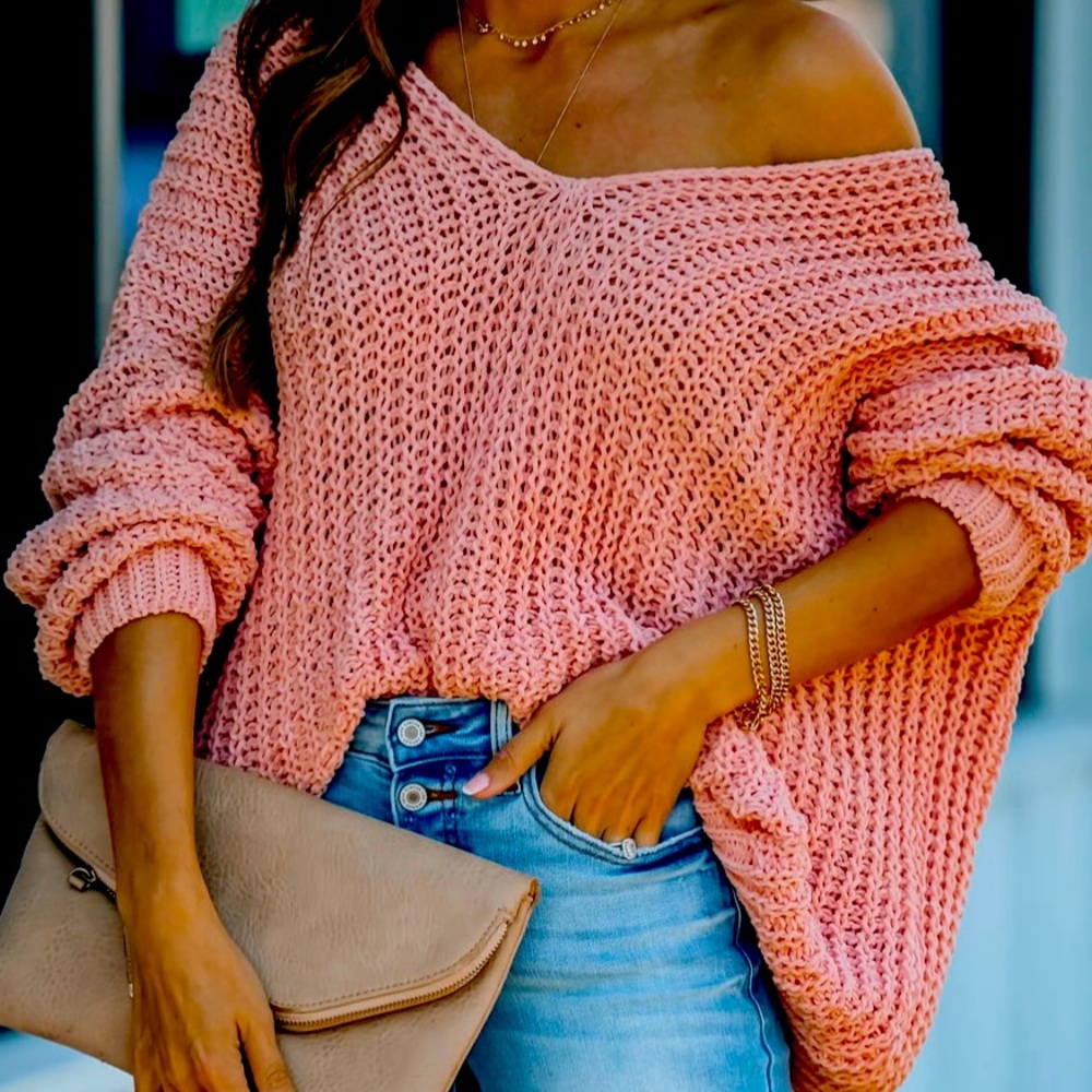 Blush Pink Knotted Sweater
